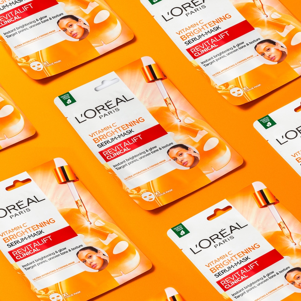 image 1 of L'Oreal Paris Revitalift Clincal Vitamin C Brightening Serum Mask 26g