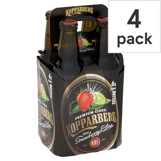Kopparberg Strawberry & Lime 4X330ml Bottle Tesco Groceries