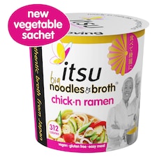 itsu BIG chickn ramen instant noodles & broth pot 96g