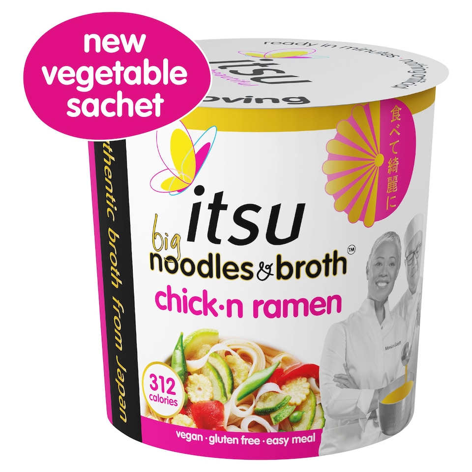 image 1 of itsu BIG chickn ramen instant noodles & broth pot 96g