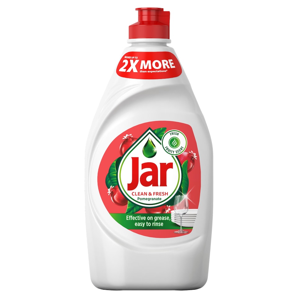 image 1 of Jar Clean & Fresh Washing Up Liquid Pomegranate & Honeysuckle For Sparkling Clean Dishes 450ML