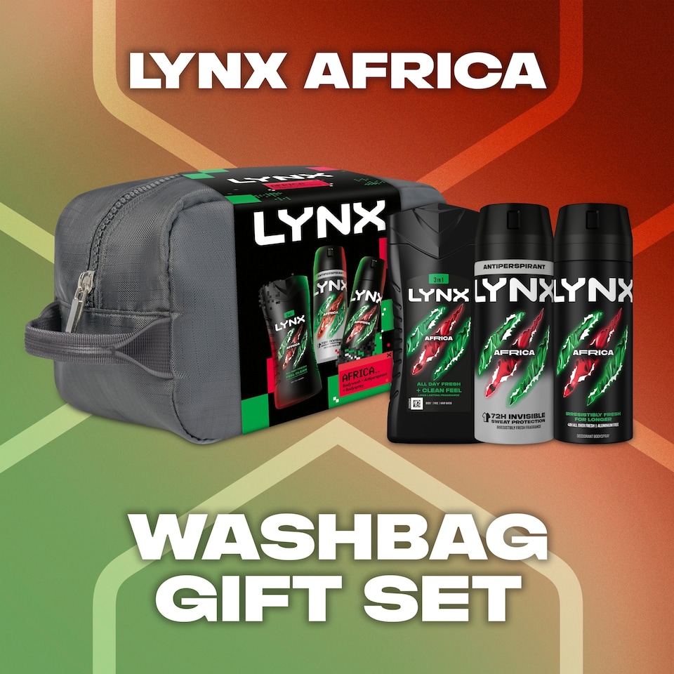 image 1 of Lynx Africa Washbag Gift Set 