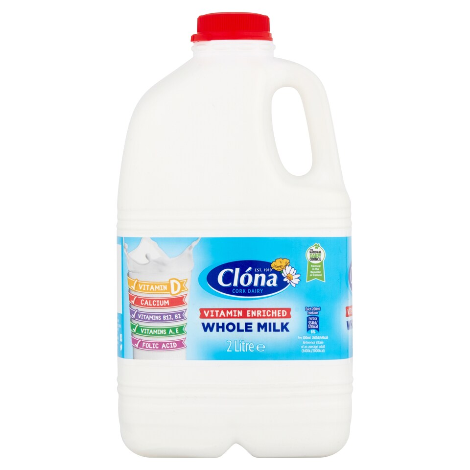 Clona Vitamin Enriched Whole Milk 2 Litre