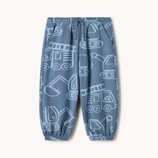 F&F Boys Cotton Rich Vehicle Print Joggers in Blue