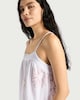 image 3 of F&F Pure Cotton Embroidered Sun Pyjama Camisole Top in Cream