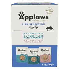 Applaws Natural Wet Cat Food Fish Selection in Jelly Pouches 12 x 70g