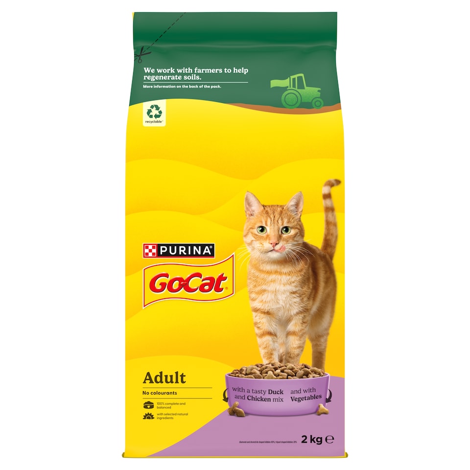 image 1 of GO-CAT Chicken; Duck Dry Cat Food 2kg