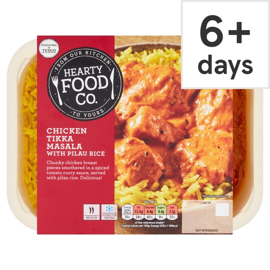Hearty Food Co. Chicken T.Masala& Pilau Rice 450G Tesco Groceries