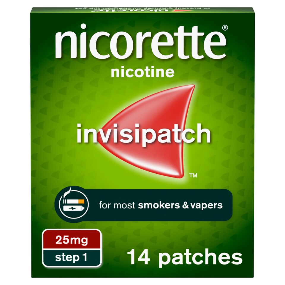 image 1 of Nicorette InvisiPatch Stop Smoking Aid Step 1 25mg Nicotine Patches 14s