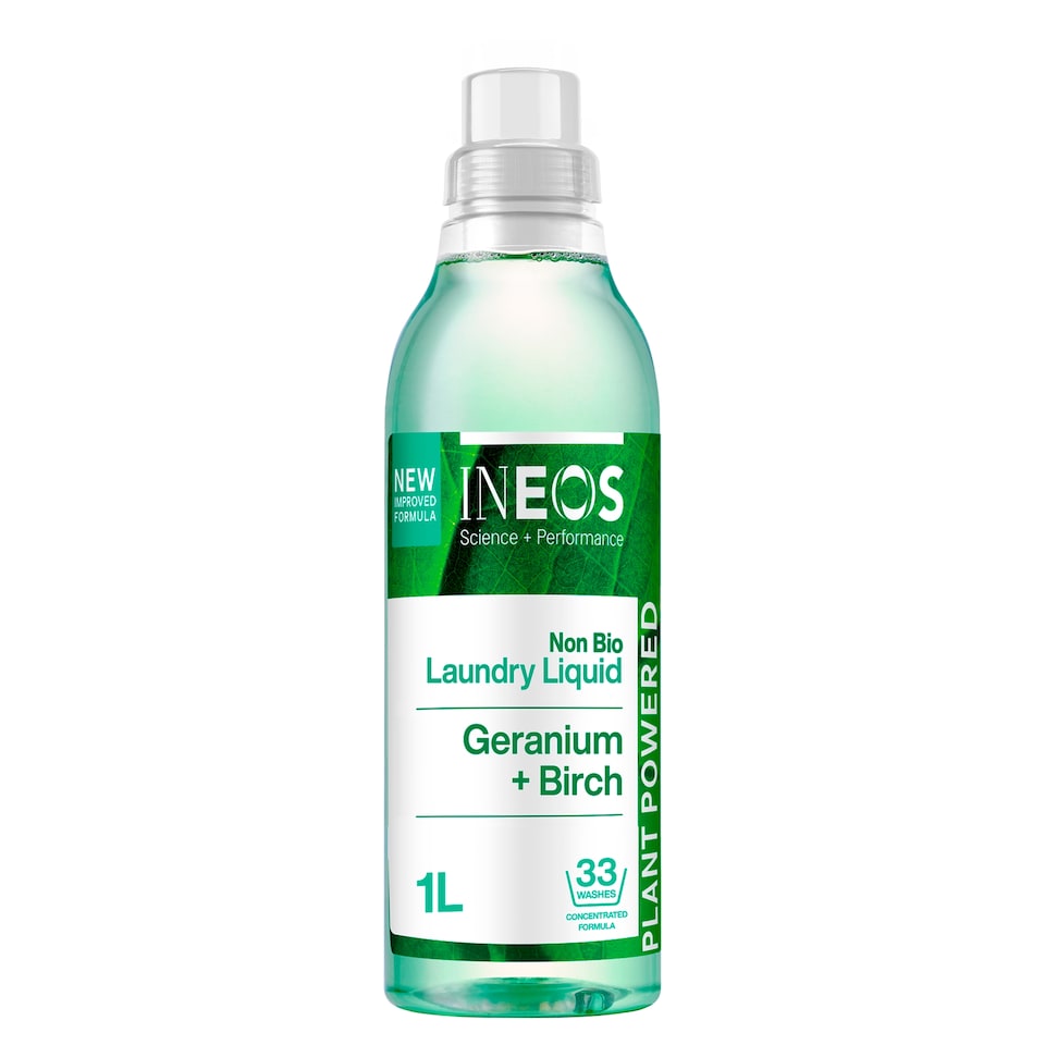 image 1 of INEOS Non Bio Laundry Liquid Geranium + Birch 33 Washes 1L