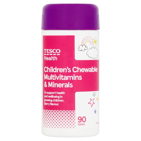 Tesco Kids Chewable Multivitamins Plus Minerals X 90 Tesco Groceries