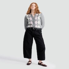 F&F Argyle Button-Up Cardigan in Multi Grey