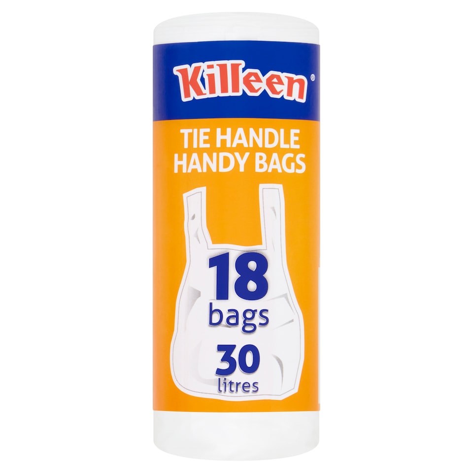 Killeen Tie Handle Handy Bags 18 Pack 30L