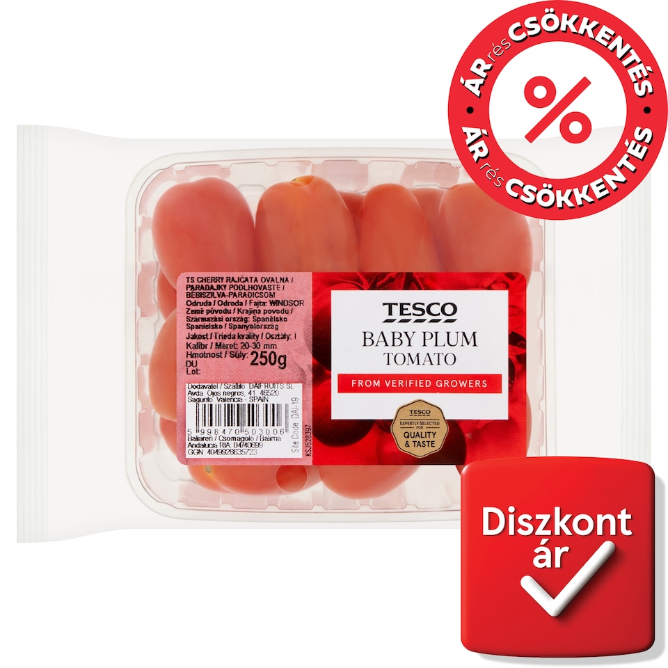 Tesco bébi-szilvaparadicsom 250 g