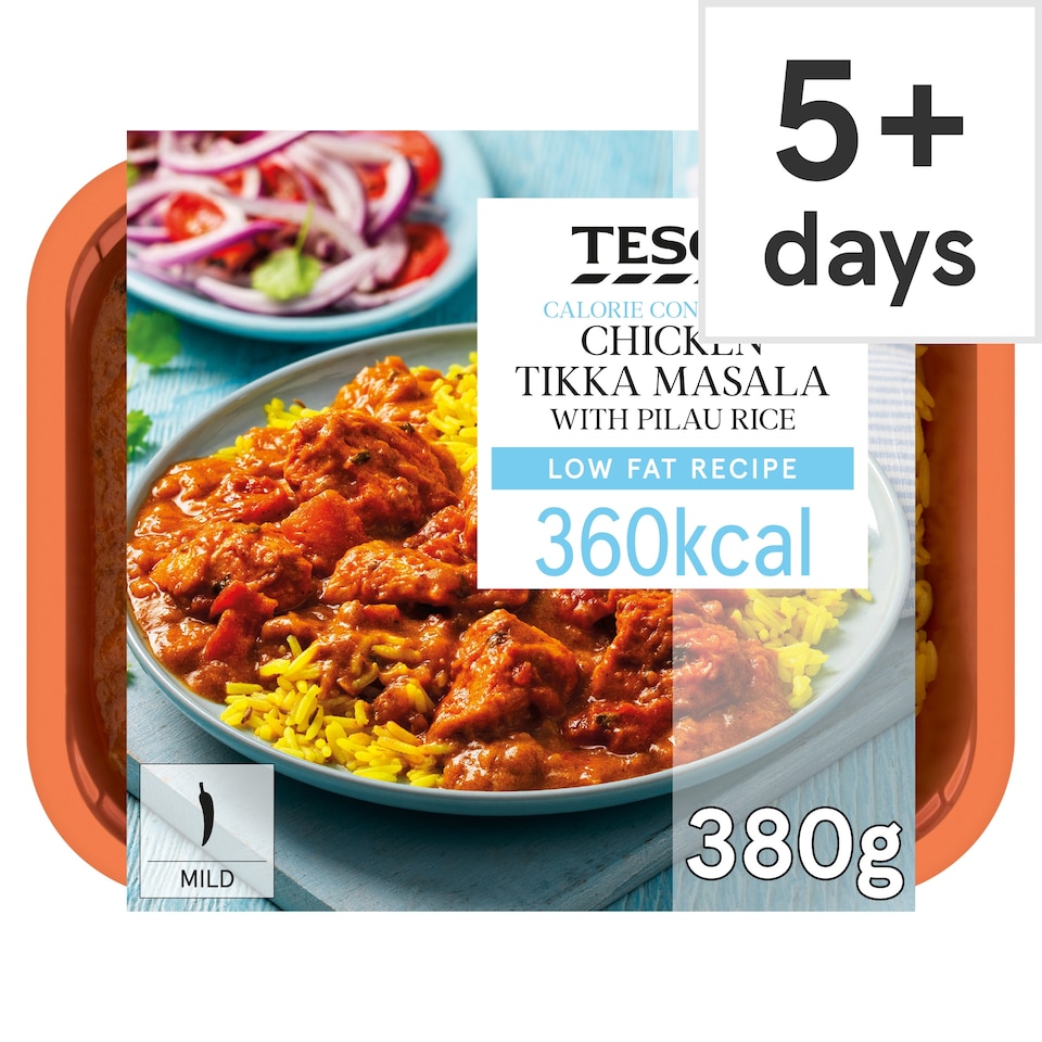 Tesco Calorie Controlled Chicken Tikka Masala & Pilau Rice 380G