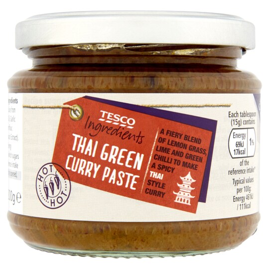 Tesco Ingredients Green Thai Curry Paste 200G Tesco Groceries