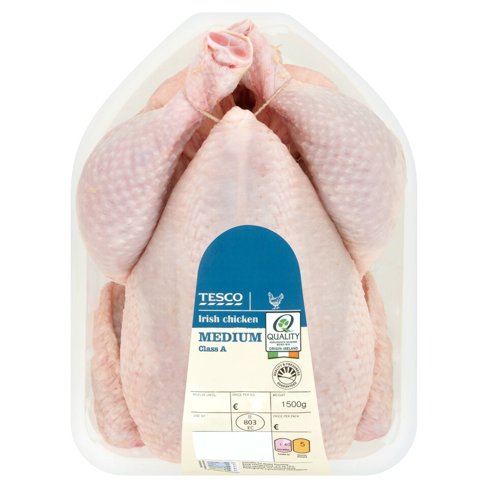 Tesco Medium Whole Chicken 1500G