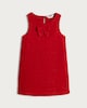 image 4 of F&F Girls Textured Bow Accent Sleeveless Dress in Red