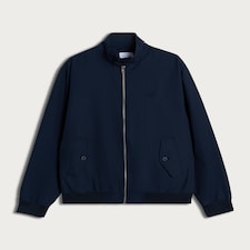 Peter Werth High Neck Zip Up Jacket in Navy