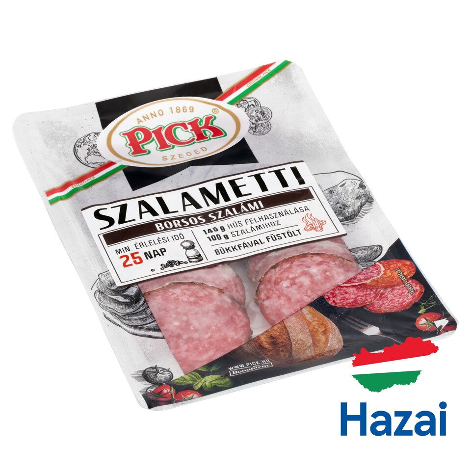PICK Szalametti szeletelt borsos szalámi 60 g