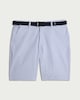 image 4 of F&F Cotton Rich Striped Belted Chino Shorts in Blue