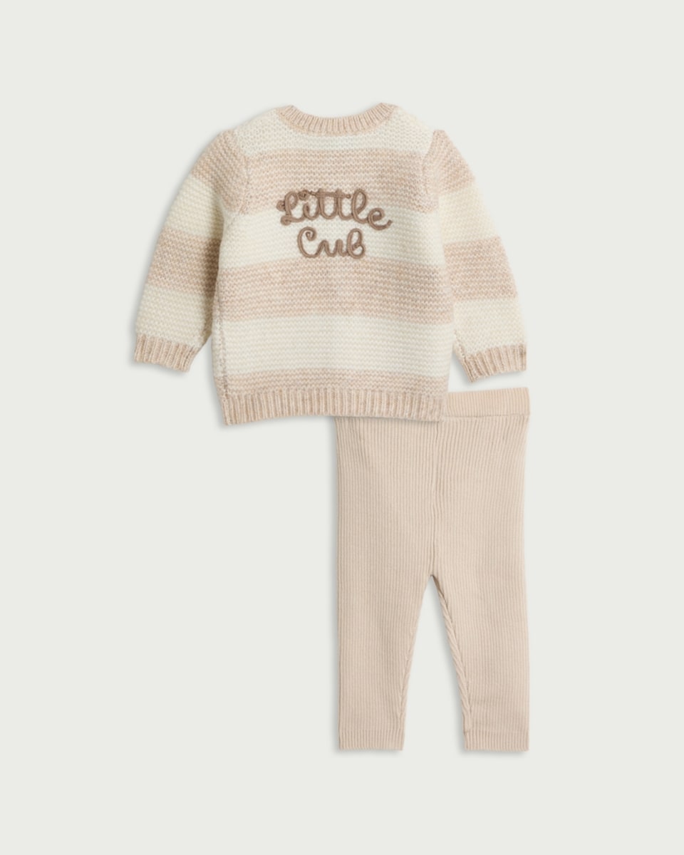 image 1 of Disney Winnie the Pooh 2-Piece Knitted Set in White