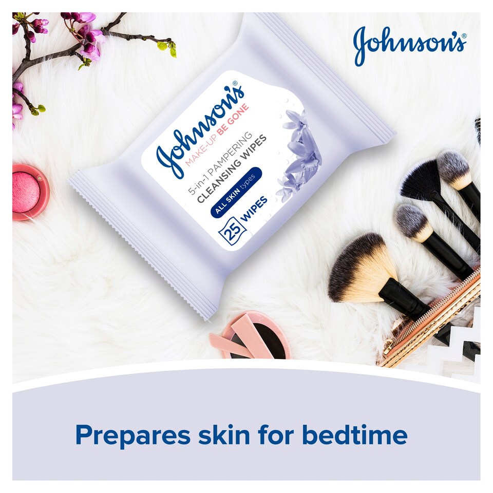 image 1 of Johnson's Face Care Pampering Wipes 25