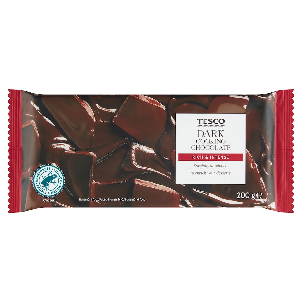 Tesco Dark Cooking Chocolate 200 g