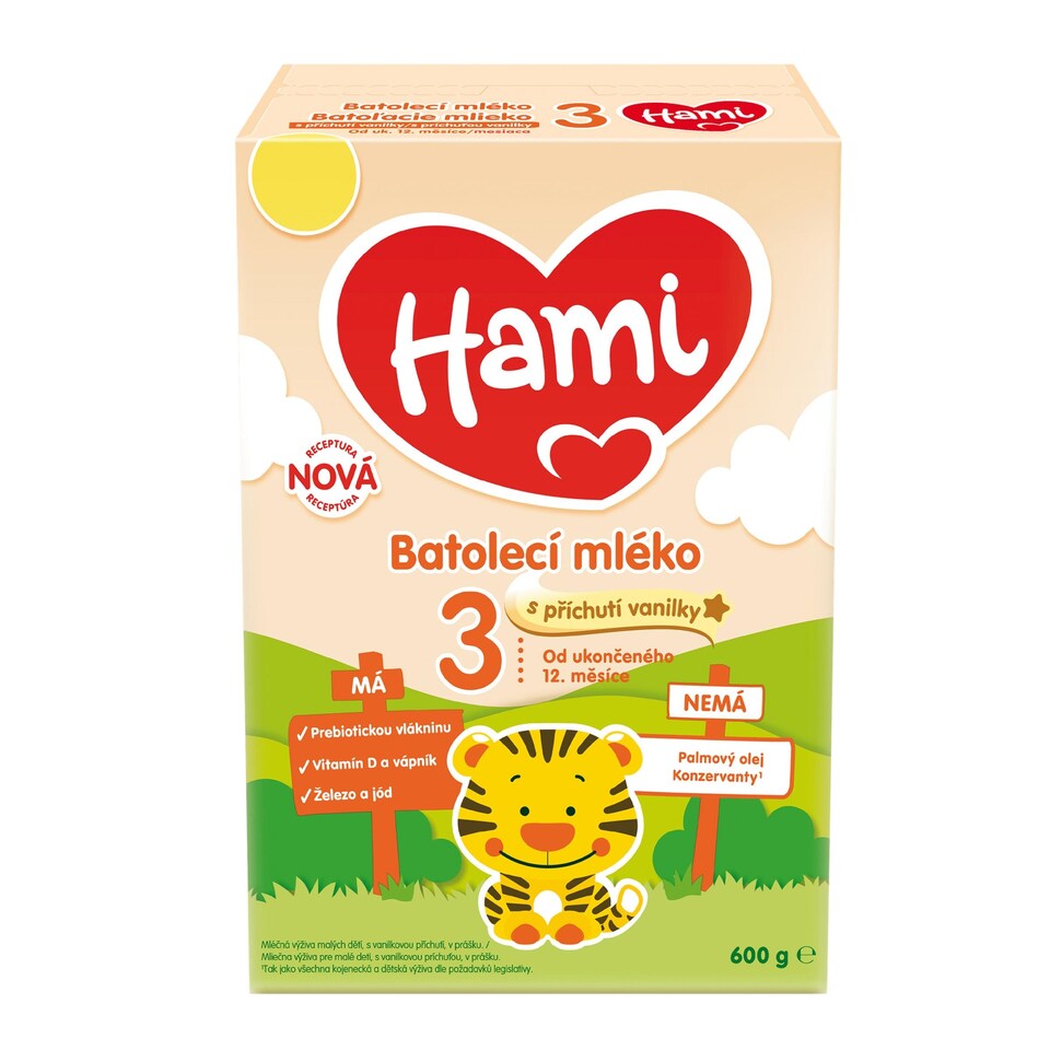 obrázok 1 z HAMI 3 batoľacie mlieko s príchuťou vanilky 600g