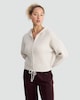 image 1 of F&F Active Knitted Zip Up Hoodie with Wool in Neutral