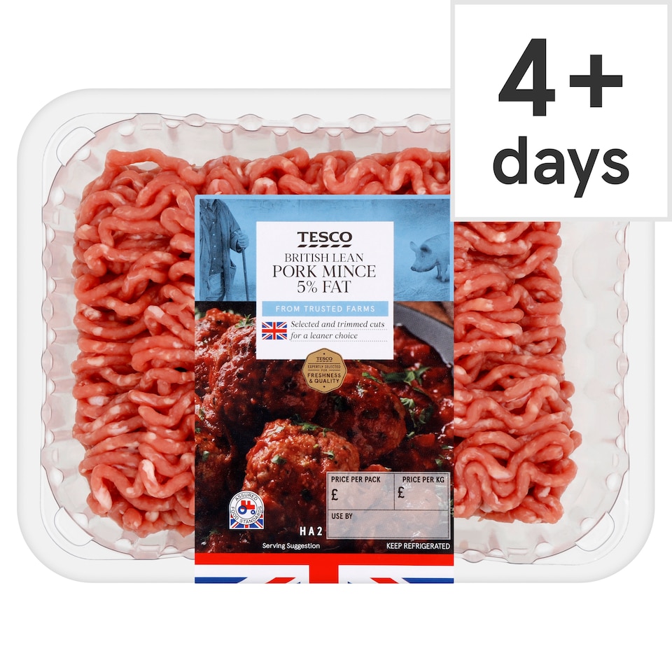 Tesco Lean Pork Mince 5% Fat 500G