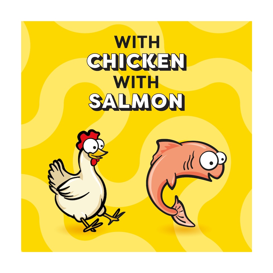 image 1 of DREAMIES Creamy Snack Cat Treats with Chicken & Salmon 12pk