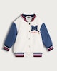 image 1 of Disney Mickey Mouse Varsity Jacket in Multi Blue
