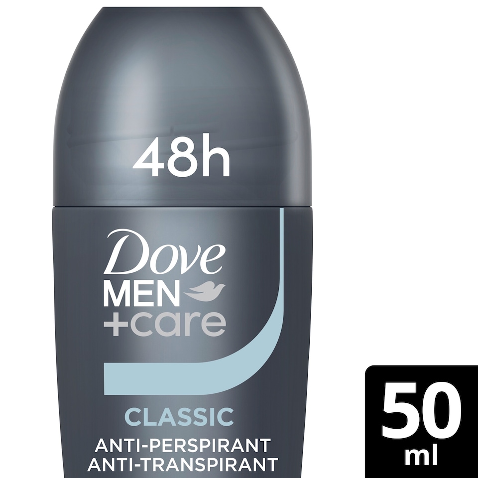 image 1 of Dove Men+Care 48h Classic Roll On Antiperspirant Deodorant 50ml
