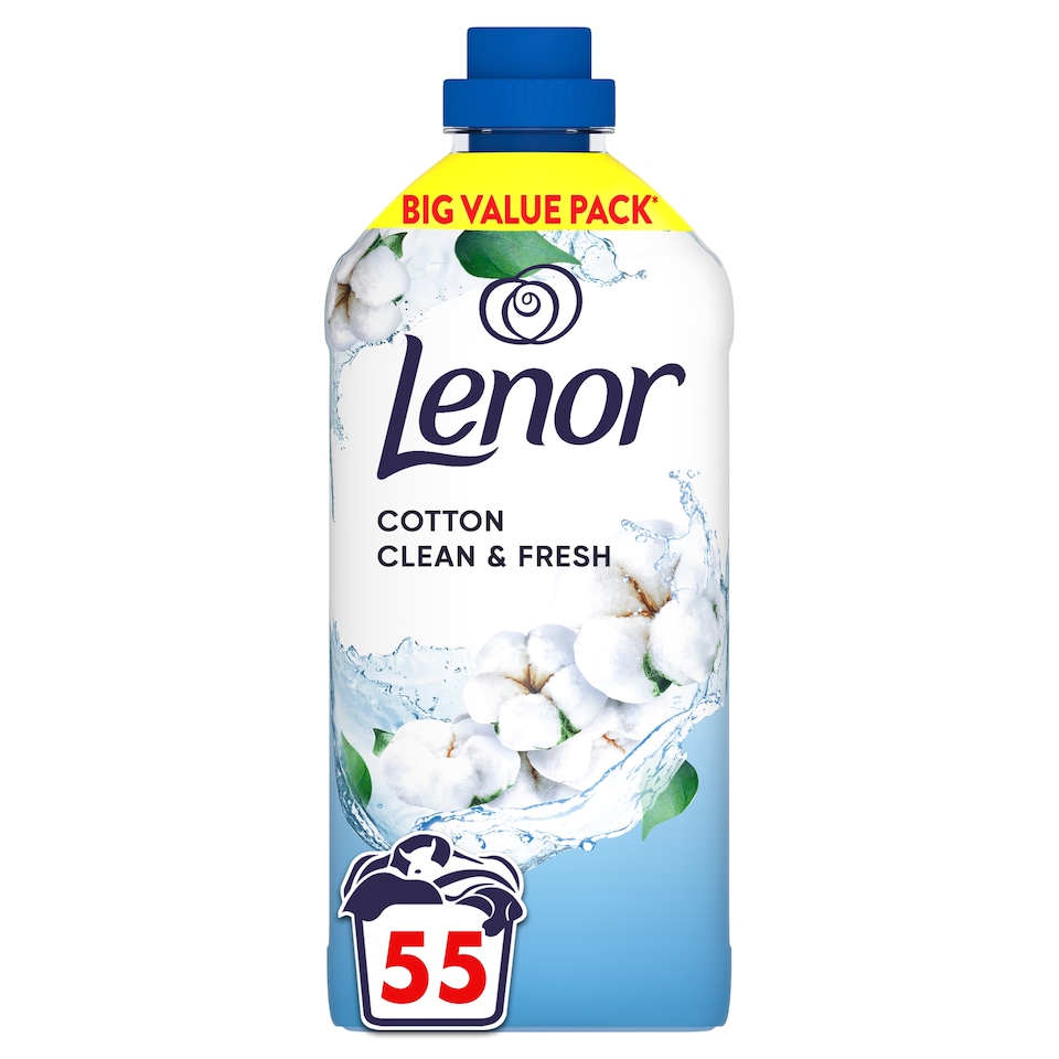image 1 of Lenor Fabric Conditioner Cotton Clean & Fresh 55 Washes 1.815L