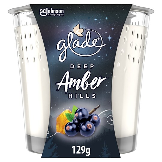 Glade Candle Deep Amber Hills Limited Edition 129G Tesco Groceries