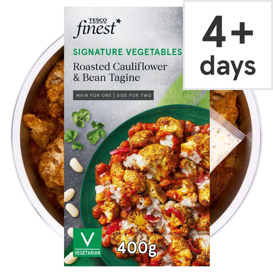 Tesco Finest Roasted Cauliflower & Bean Tagine 400G Tesco Groceries