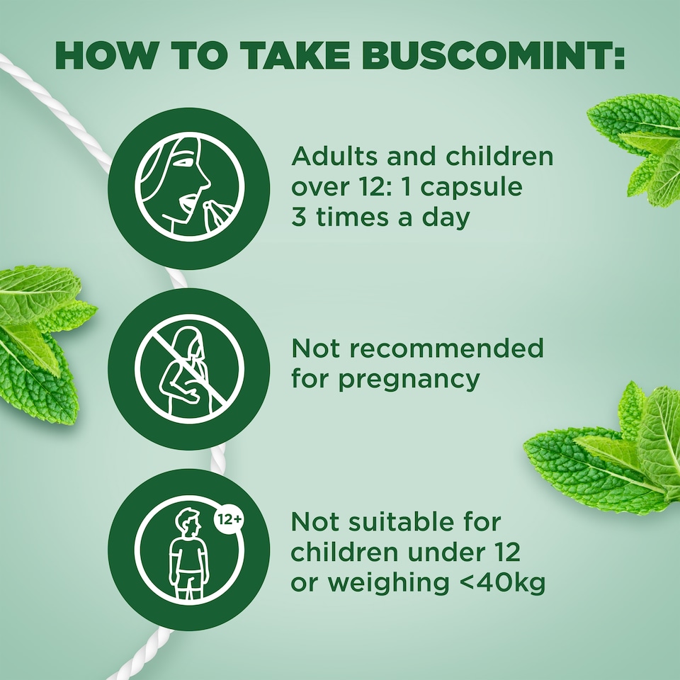 image 1 of Buscomint Peppermint Oil Gastro-Resistant Soft Capsules 24s