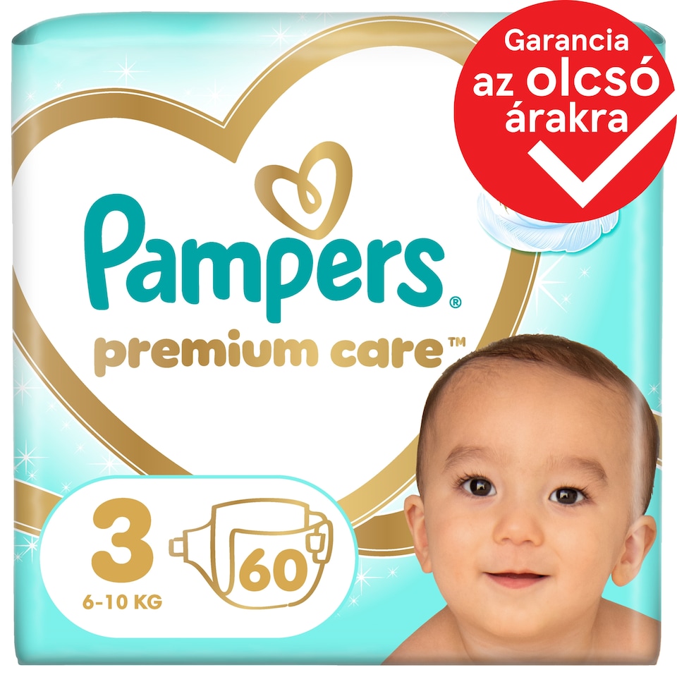 Pampers Premium Care, Méret: 3, 60 Pelenka, 6kg-10kg 1. kép