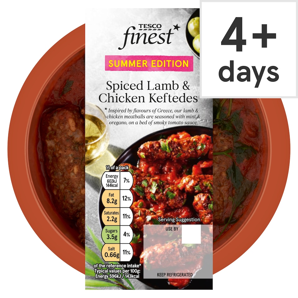 Tesco Finest Spiced Lamb & Chicken Keftedes 220g
