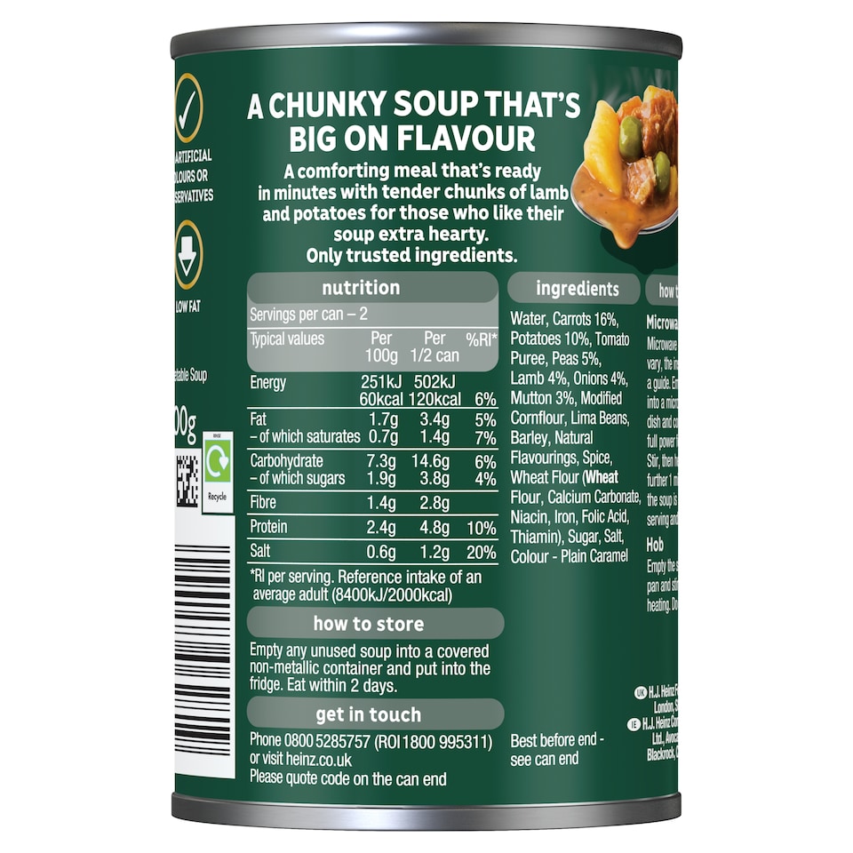 image 1 of Heinz Big Soup Lamb & Vegetable 400g