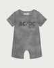 image 1 of AC/DC Pure Cotton Born to Rock Romper in Grey