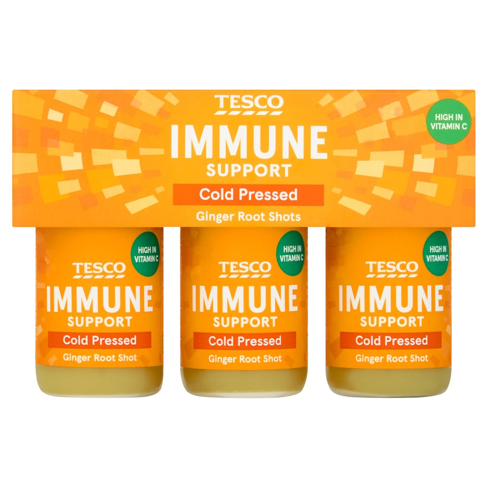 Tesco Immune Support Cold pressed Ginger Root Shots 3 x 60ml