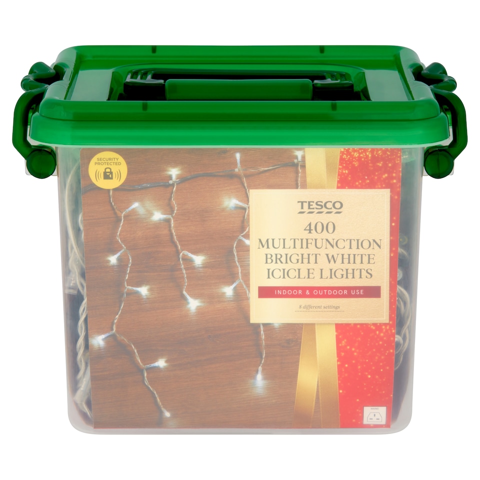 Tesco 400 Bright White Icicle Lights