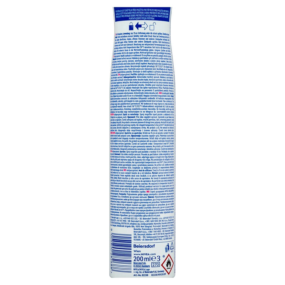 Obrázek 1 pro produkt Nivea Black & White Invisible Clear Sprej antiperspirant 200ml