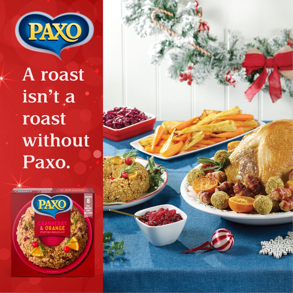 image 1 of Paxo Cranberry & Orange Stuffing Wreath Kit 150G
