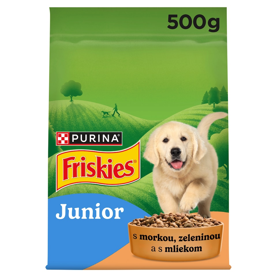 Friskies Junior granule pre šteniatka morka s mliekom, zelenina 500 g