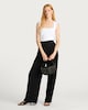 image 3 of F&F Double Pleat Wide Leg Trousers in Black