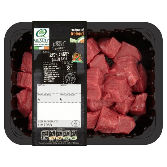 Tesco Finest Diced Beef 390G Tesco Groceries