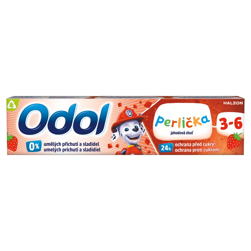 Obrázek 1 pro produkt Odol Perlička zubní pasta s fluoridem jahodová chuť 50ml